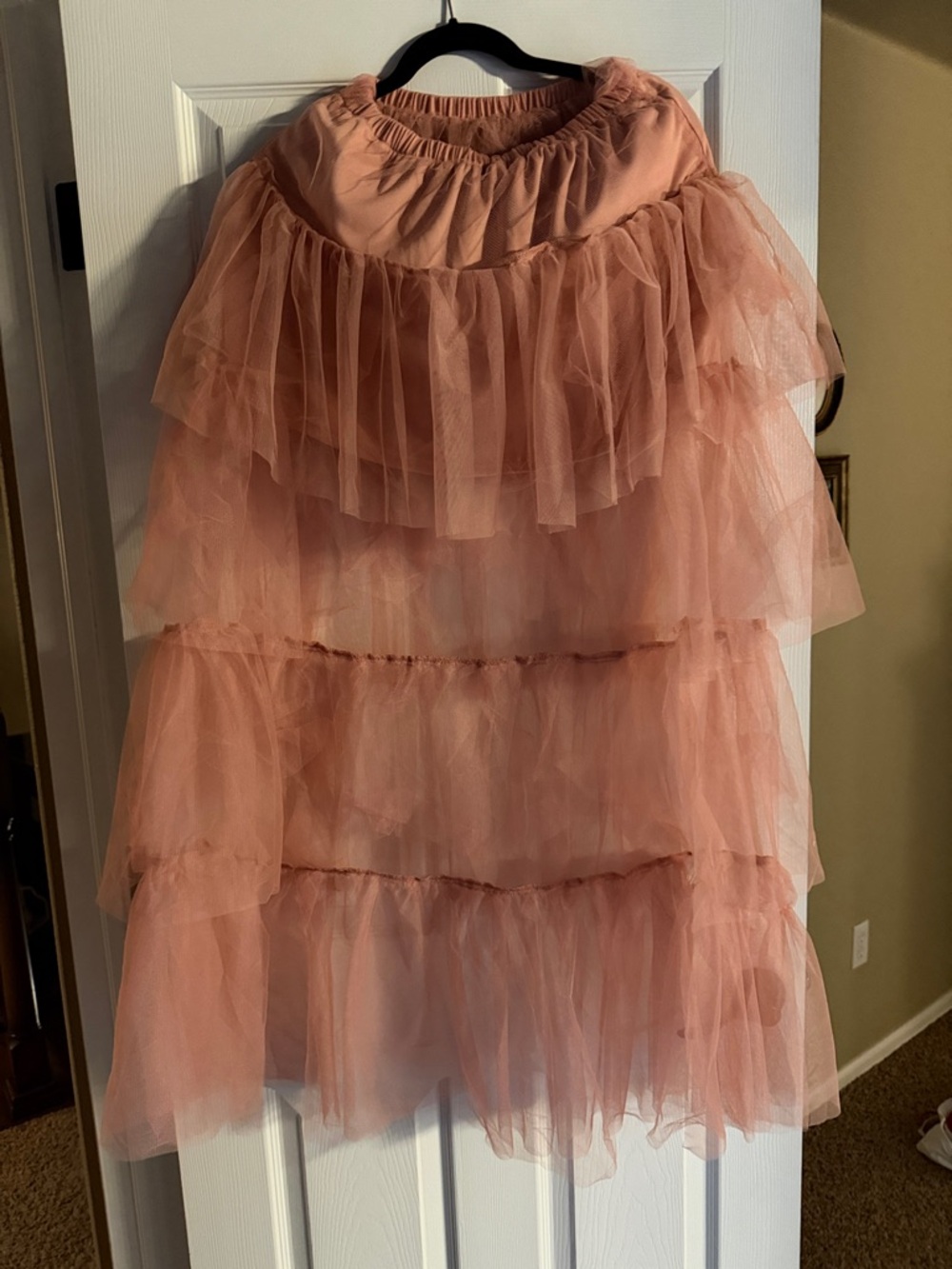 Layered Pink Tulle Maxi Skirt
